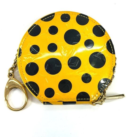 LOUIS VUITTON Vernis Yayoi Kusama Porte Monet-Chapeau Wallet coin purse - Picture 2 of 13